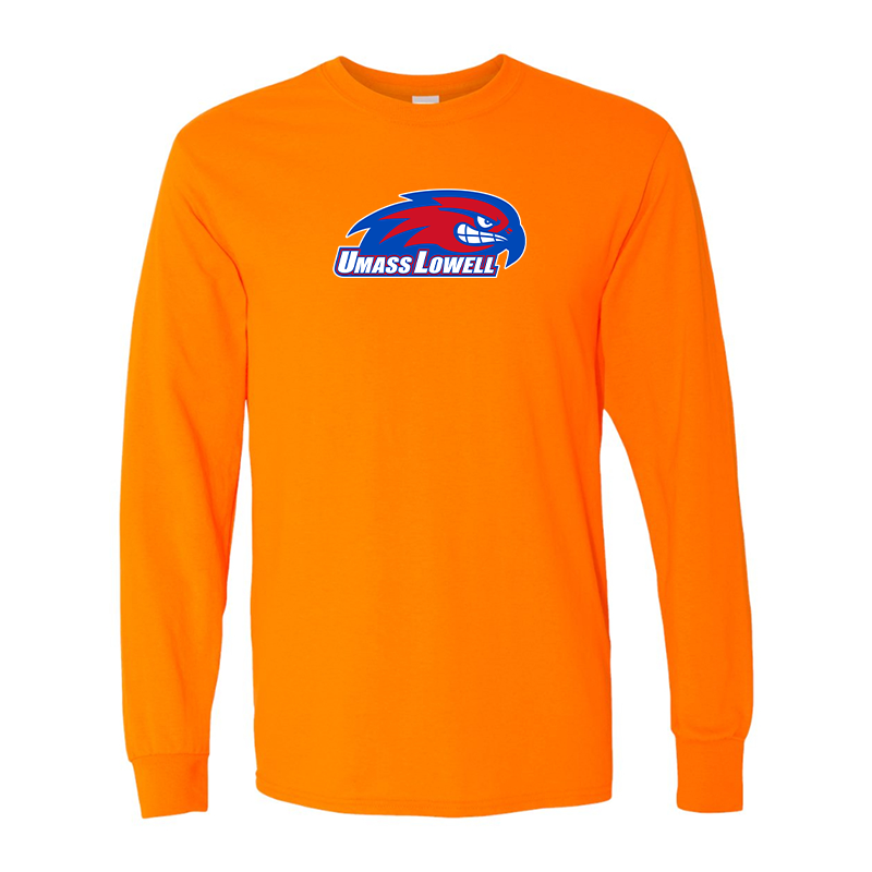 Men's UMass Lowell River Hawks  Gildan Heavy Cotton Long Sleeve T-Shirt
